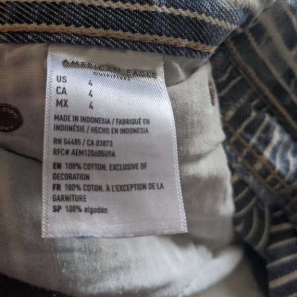 American Eagle  Distressed Striped Jeans NW… - Picture 7 of 7